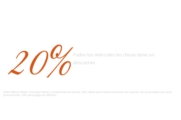 Samurai Sushi Miercoles de Mujer, todos los miercoles las chicas tienen un 20% de descuento